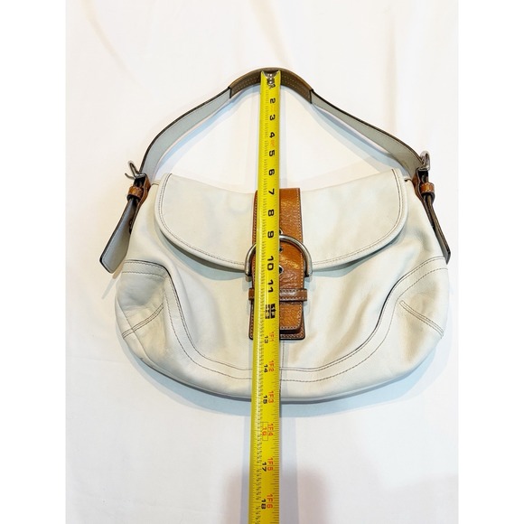 Coach Y2K White Brown Classic Medium Soho Flap Leather Shoulder Bag 9248 China - Picture 5 of 10